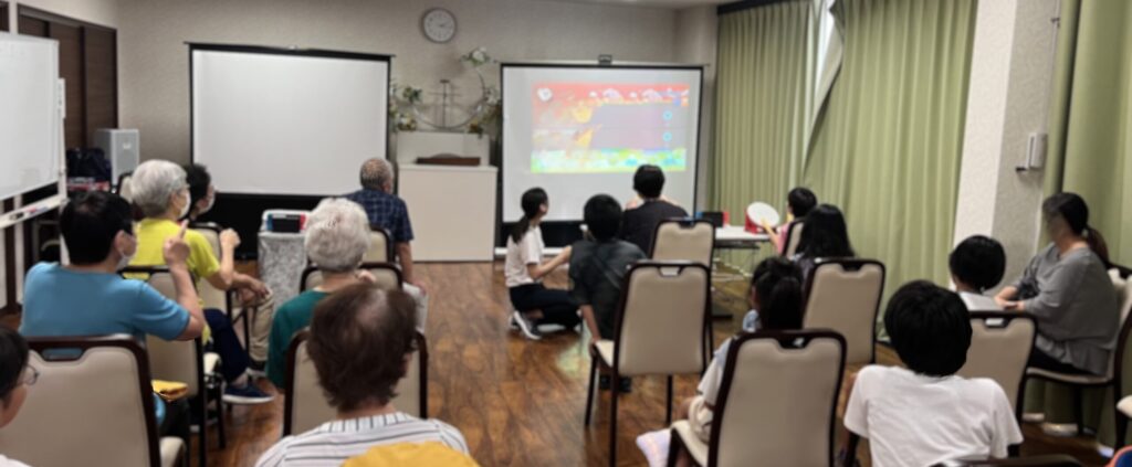 多世代交流の一貫でeスポーツゲームイベントの様子